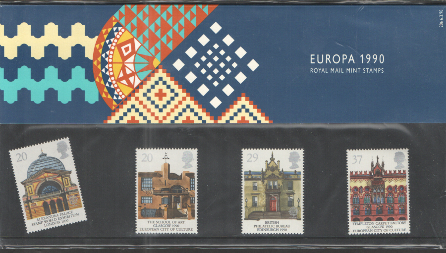 (image for) 1990 Europa Royal Mail Presentation Pack 206